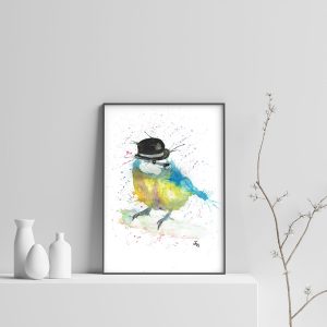 "Blue Bowler" Bluetit