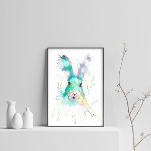 "Pink & Green Hare" Rabbit