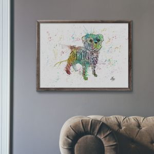 "Pug Splash" Dog