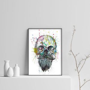"Be Beard" Skull
