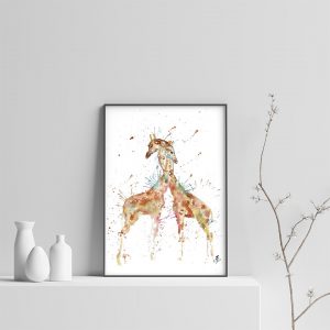 Love necks" Giraffe