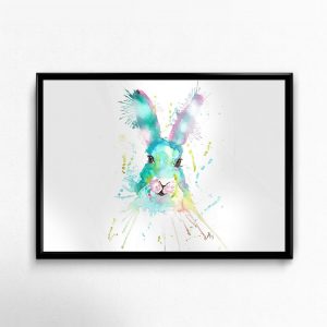"Pink & Green Hare" Rabbit
