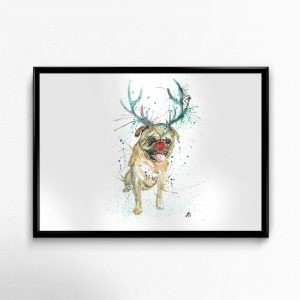 "Christmas Pug" Dog