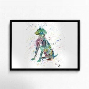 "Woof Blue" Dog