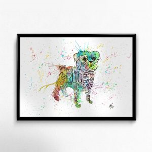 "Pug Splash" Dog