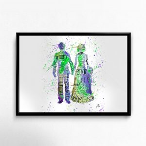 "Bride & Groom" Green