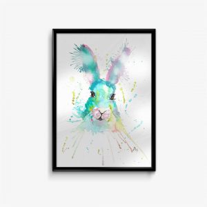 "Pink & Green Hare" Rabbit