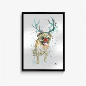 "Christmas Pug" Dog