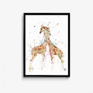 Love necks" Giraffe
